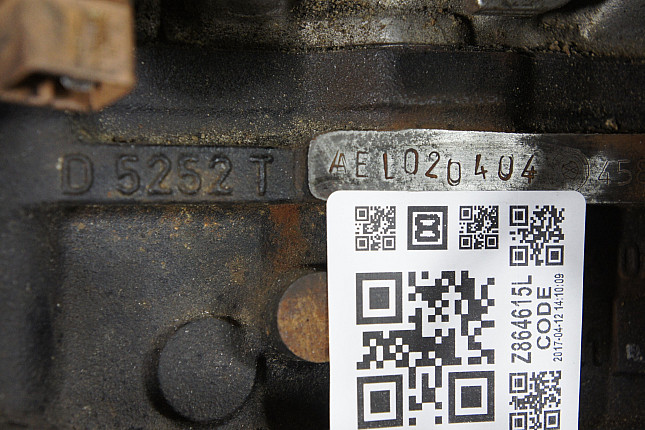 Номер двигателя и фотография площадки Audi AEL