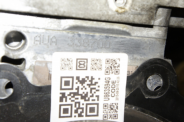 Номер двигателя и фотография площадки Audi AUA