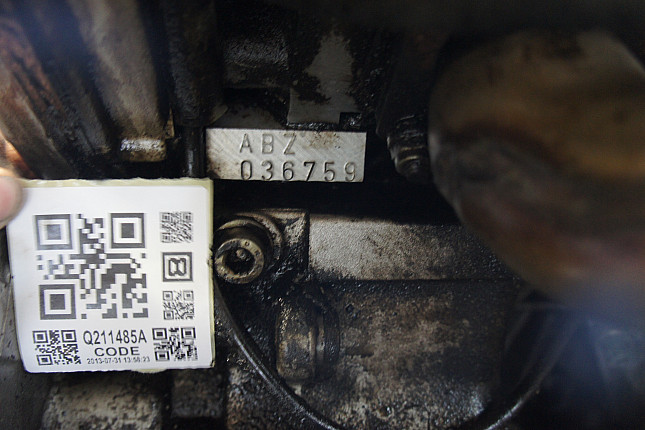 Номер двигателя и фотография площадки AUDI ABZ