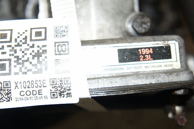 Номер двигателя и фотография площадки PONTIAC QUAD 4
