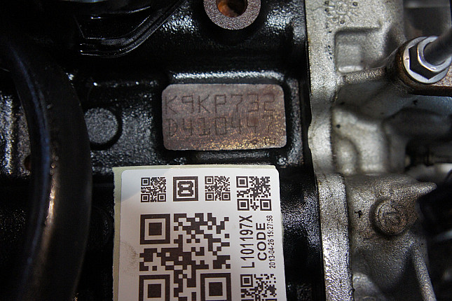 Номер двигателя и фотография площадки RENAULT K9K P 732