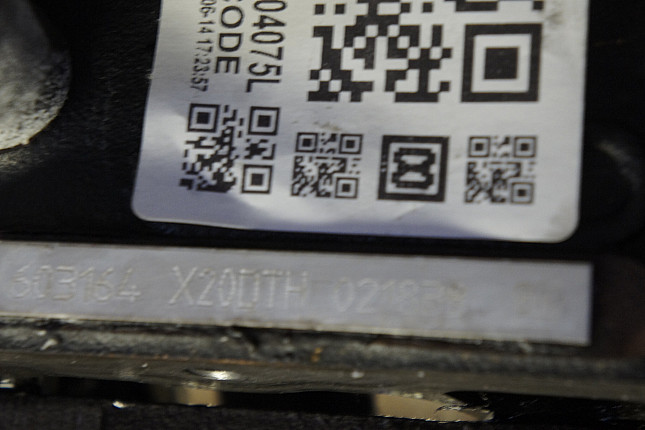 Номер двигателя и фотография площадки Opel X 20 DTH