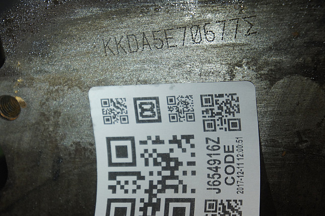 Номер двигателя и фотография площадки Ford KKDA