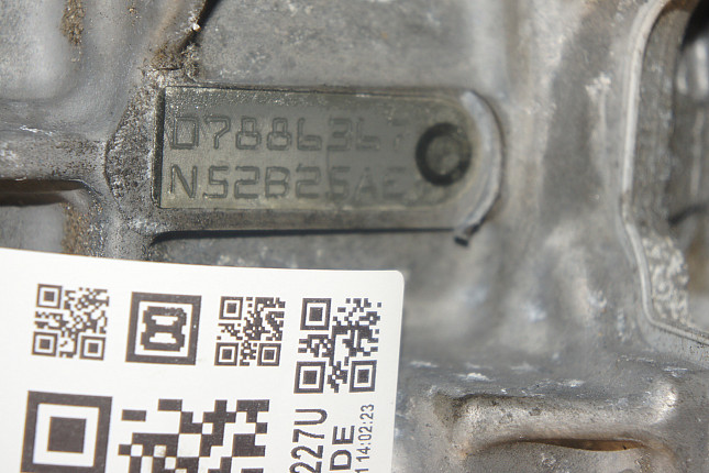 Номер двигателя и фотография площадки BMW N 52 B 25AE
