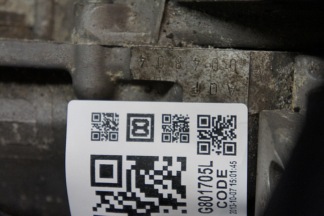 Номер двигателя и фотография площадки AUDI AQF