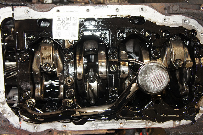 Фотография блока двигателя без поддона (коленвала) MITSUBISHI 4M42-3AT4