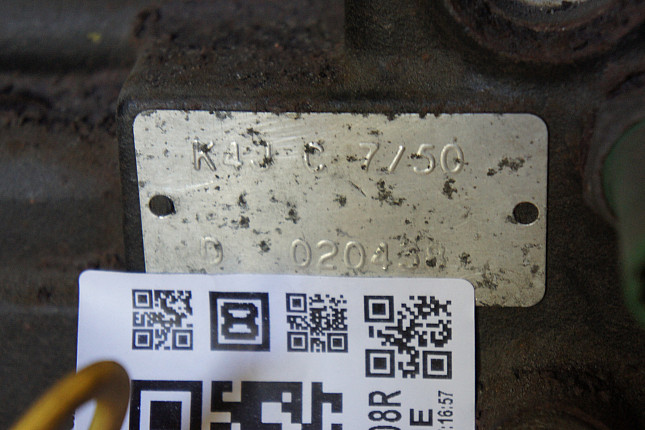 Номер двигателя и фотография площадки RENAULT K4J 750