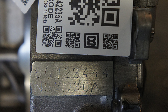 Номер двигателя и фотография площадки BMW N57D30A