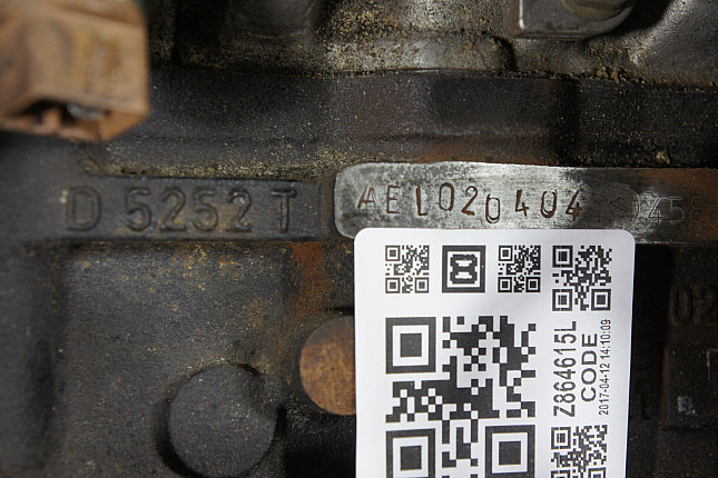 Номер двигателя и фотография площадки Audi AEL